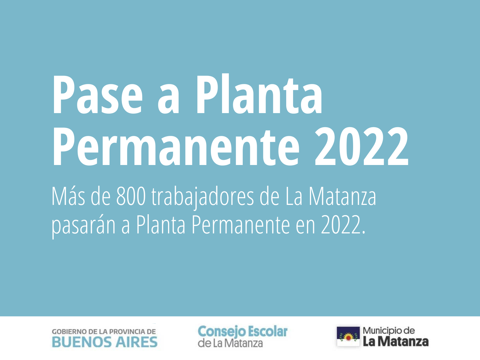 Más de 800 trabajadores de la educación pasarán a Planta Permanente en 2022